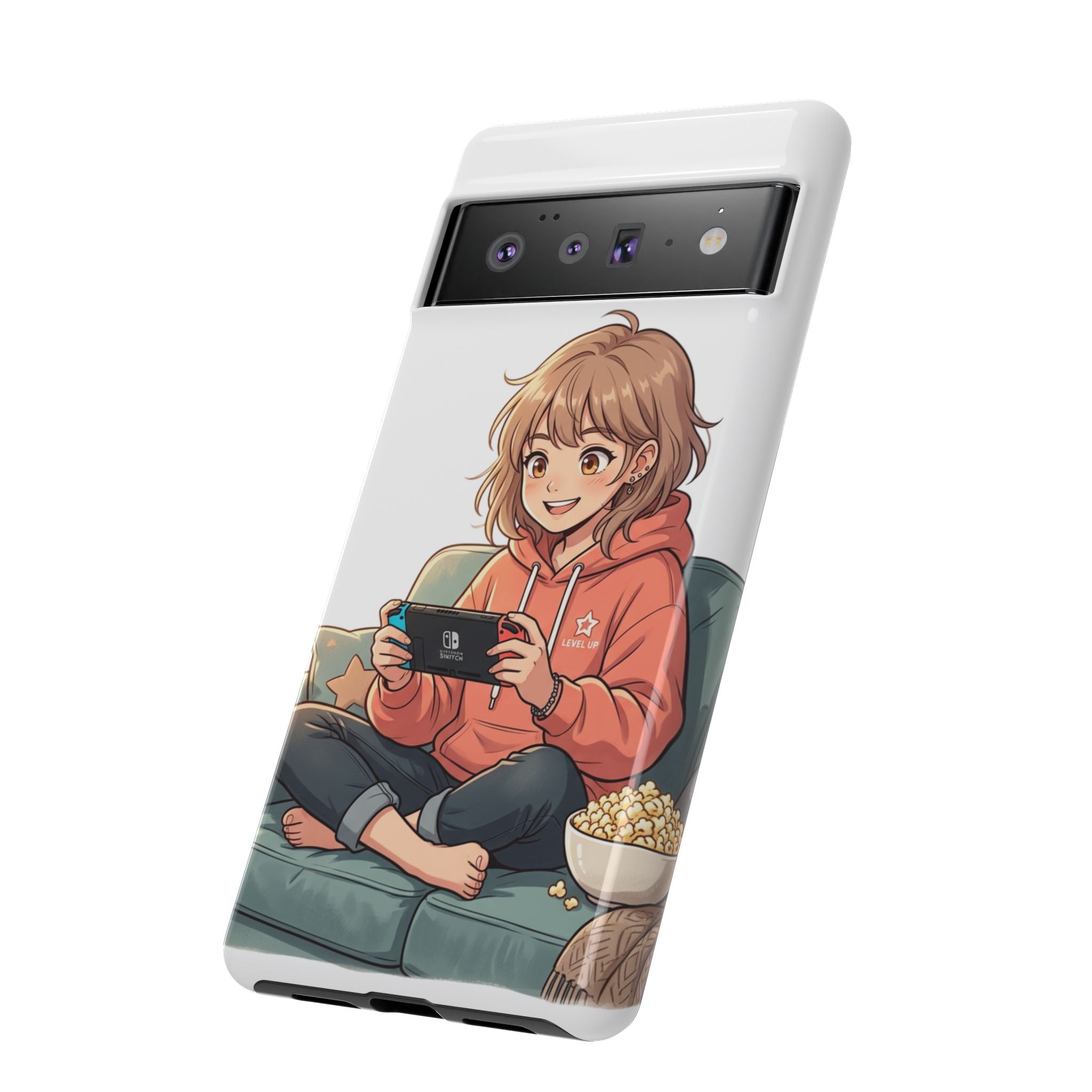 Gamer Girl Phone Case — Cute Anime Console Player Design