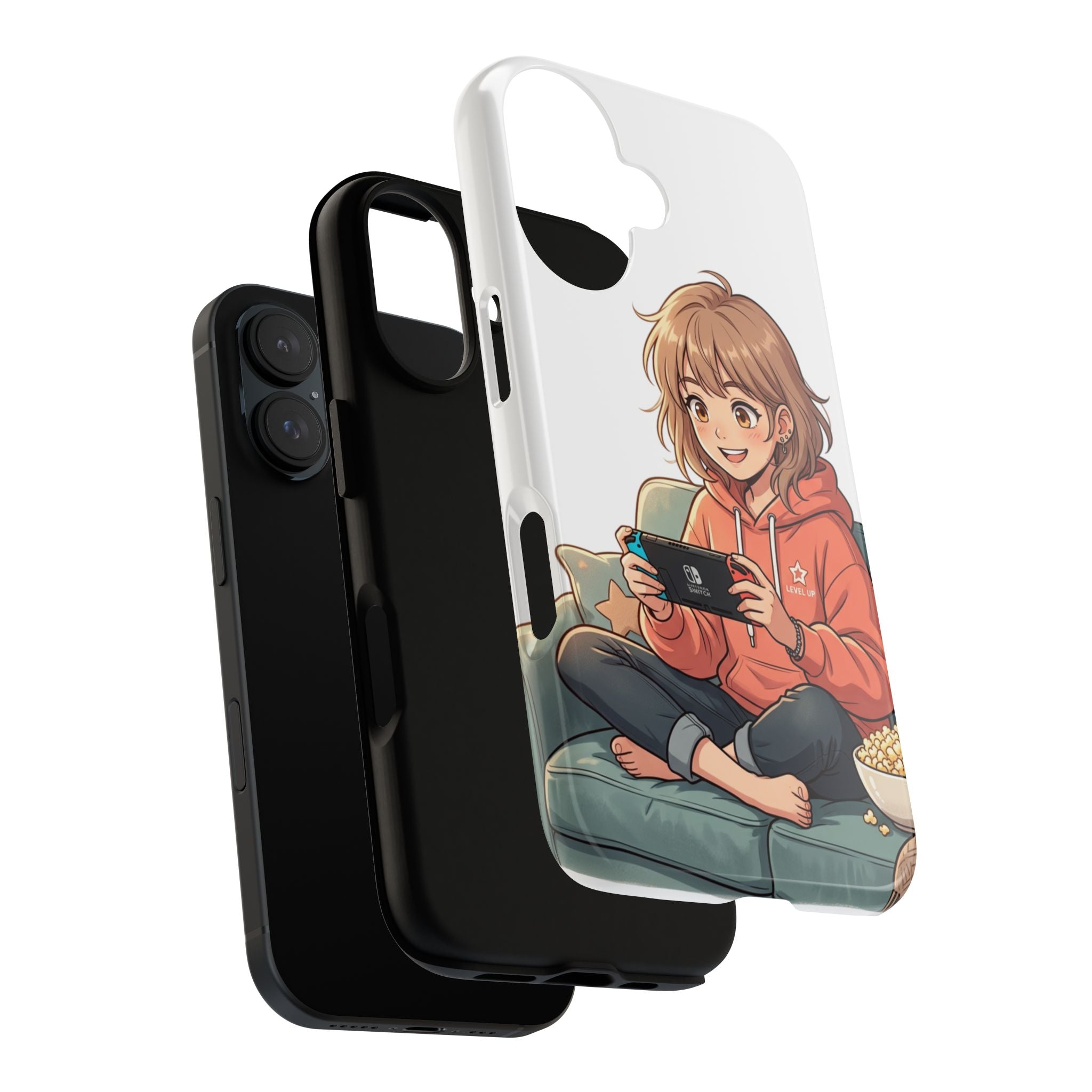 Gamer Girl Phone Case — Cute Anime Console Player Design