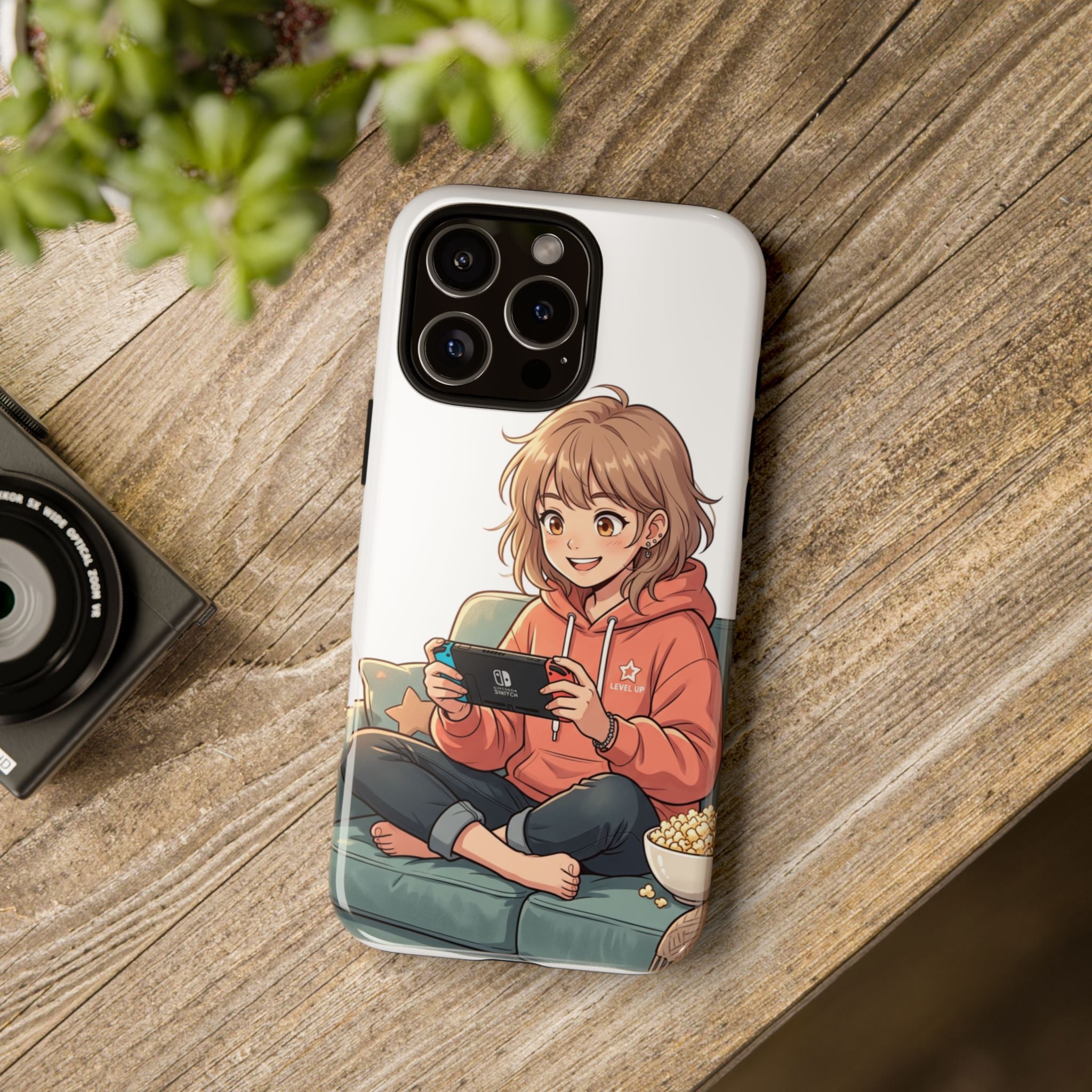 Gamer Girl Phone Case — Cute Anime Console Player Design