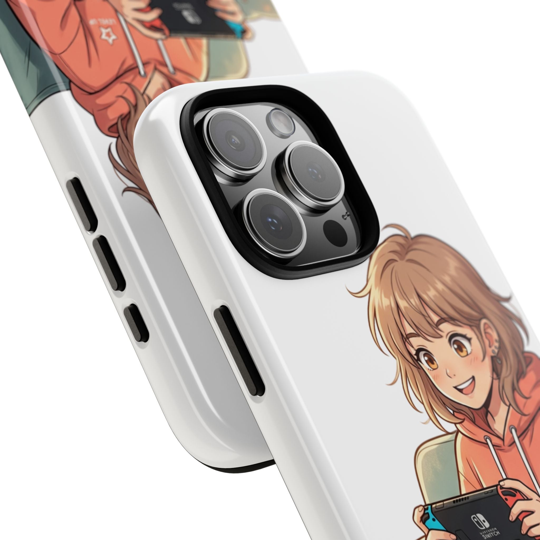 Gamer Girl Phone Case — Cute Anime Console Player Design