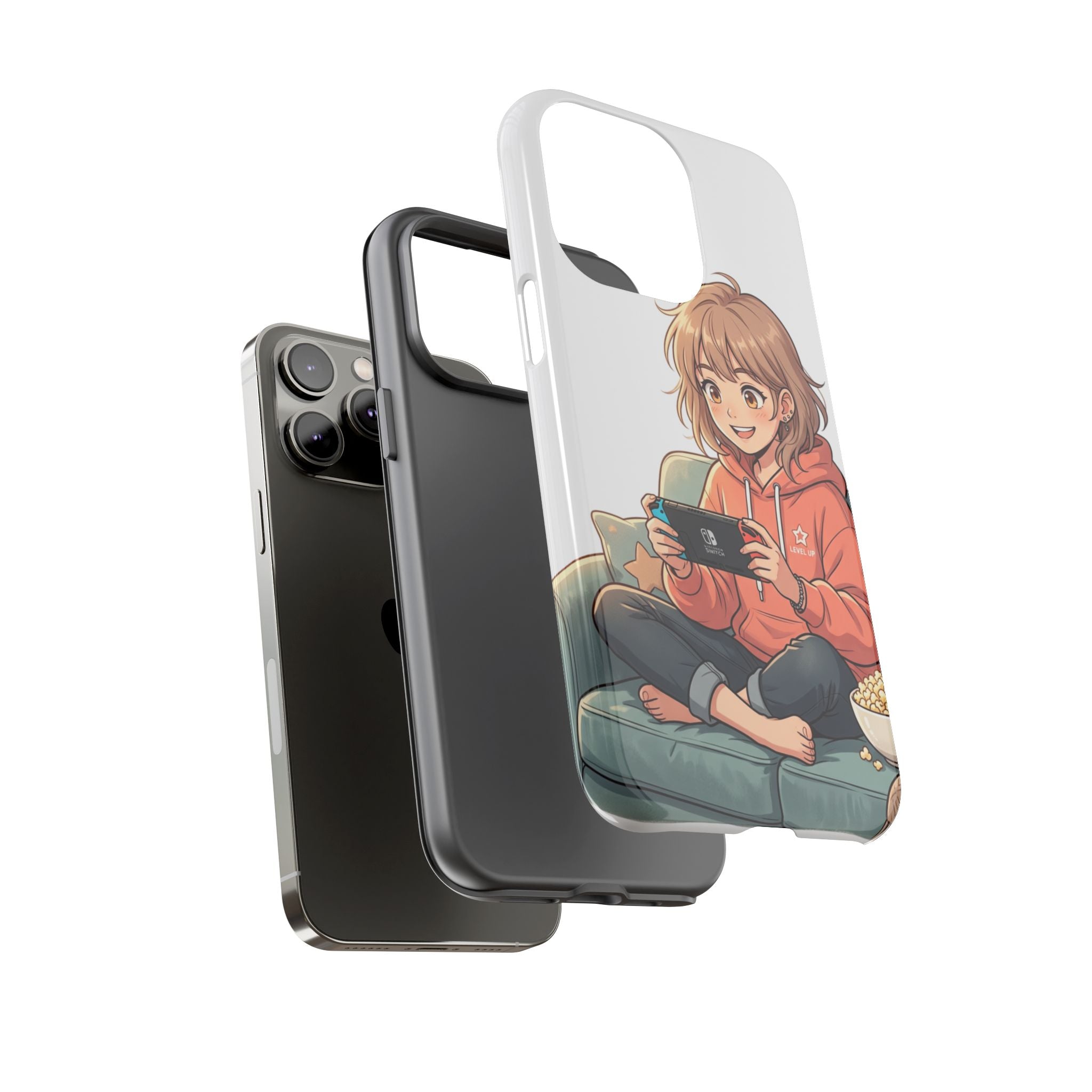 Gamer Girl Phone Case — Cute Anime Console Player Design