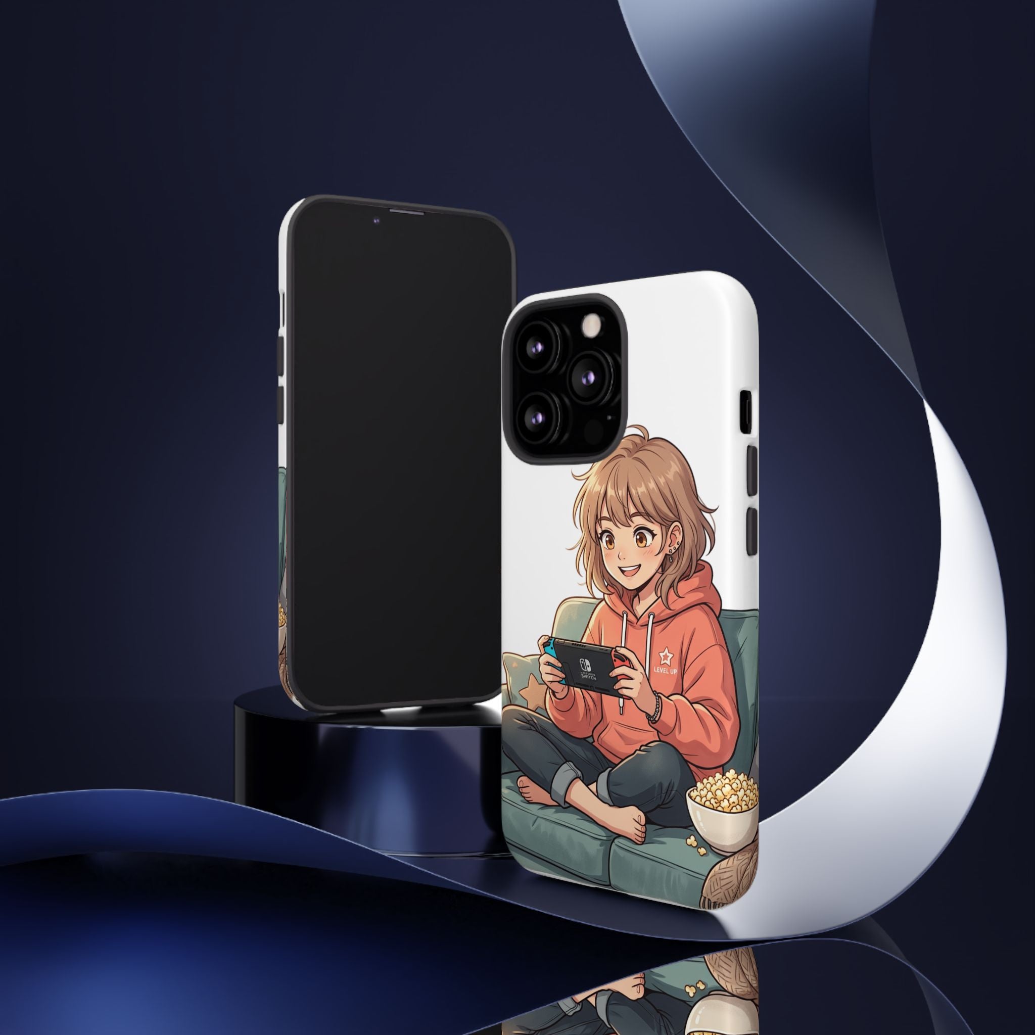 Gamer Girl Phone Case — Cute Anime Console Player Design