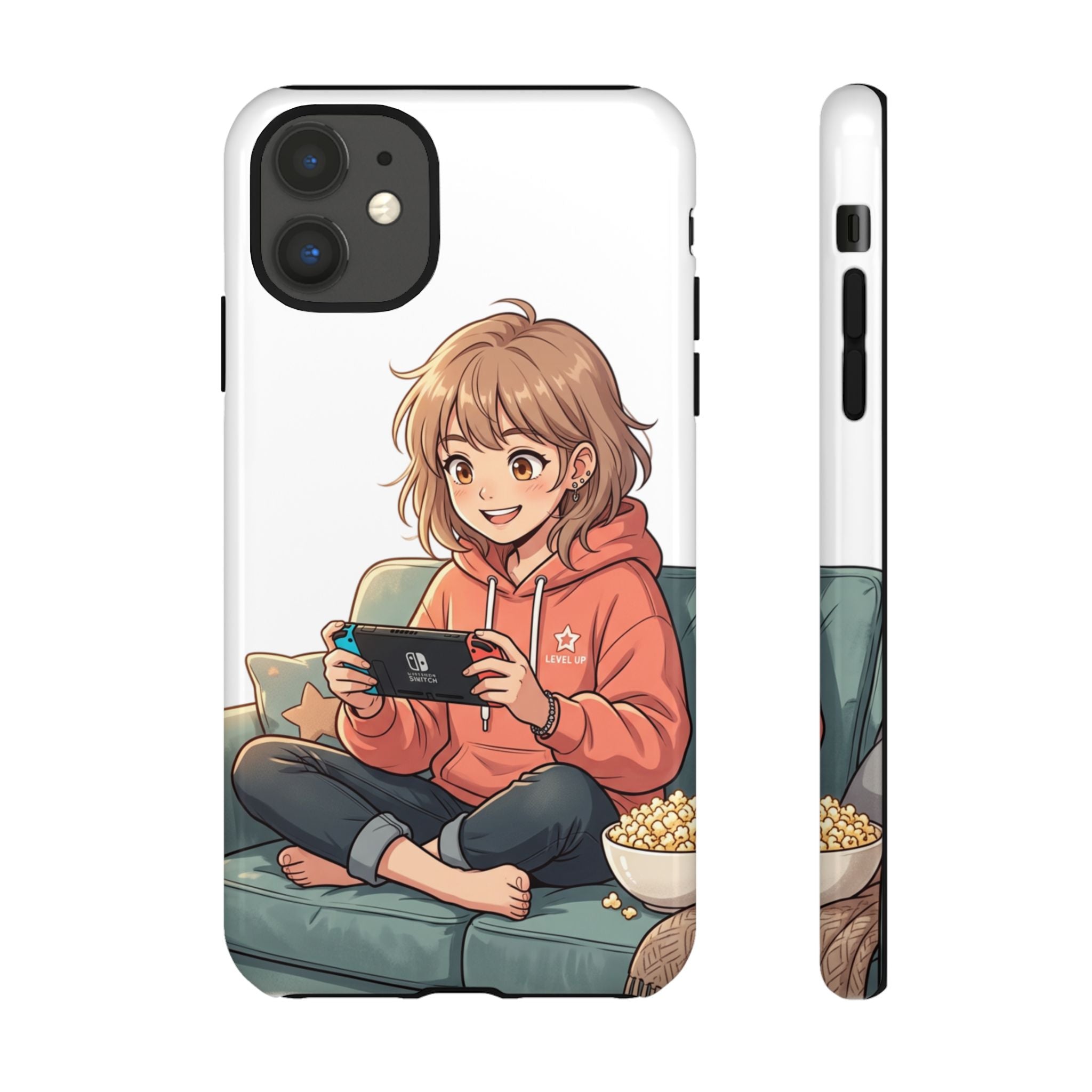 Gamer Girl Phone Case — Cute Anime Console Player Design