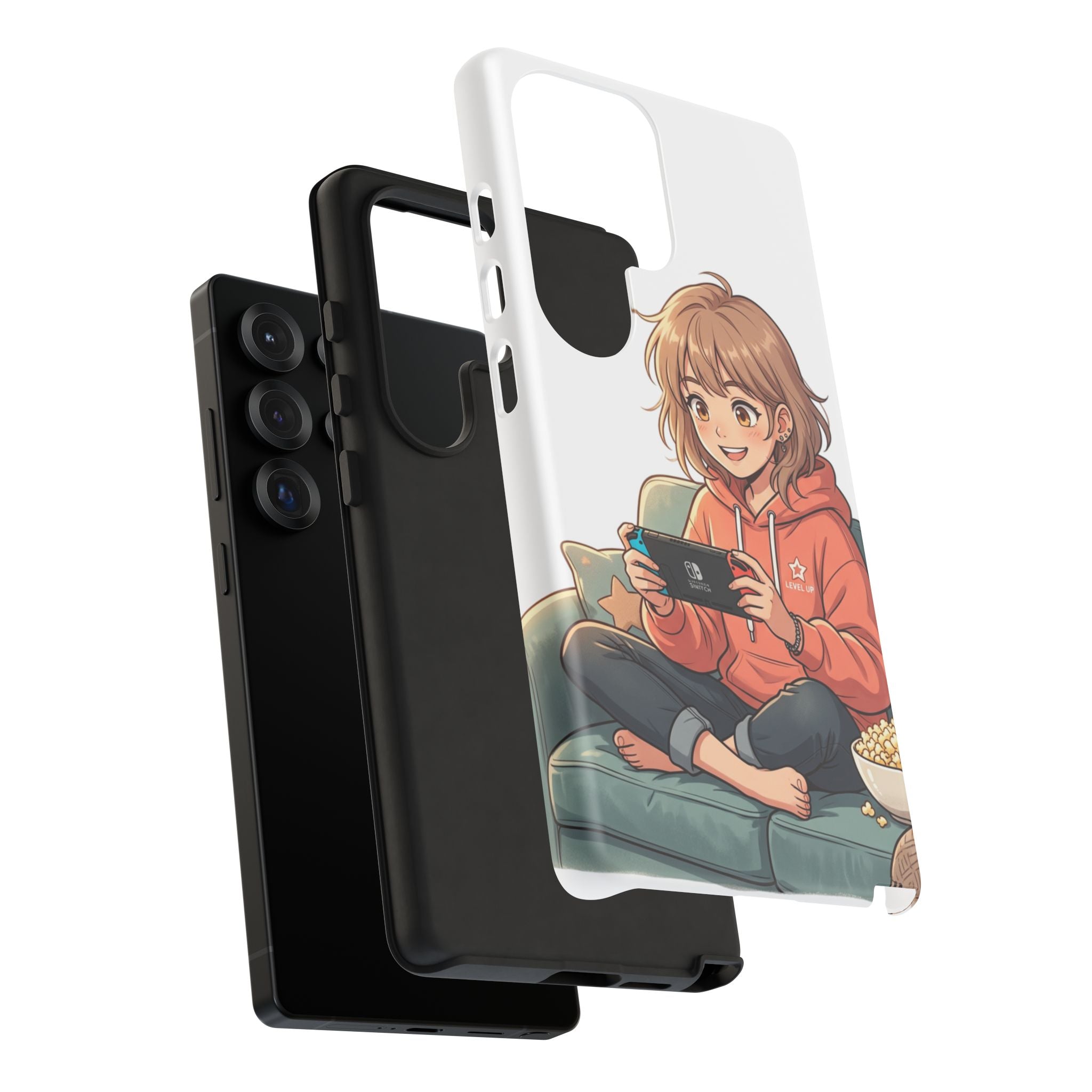 Gamer Girl Phone Case — Cute Anime Console Player Design