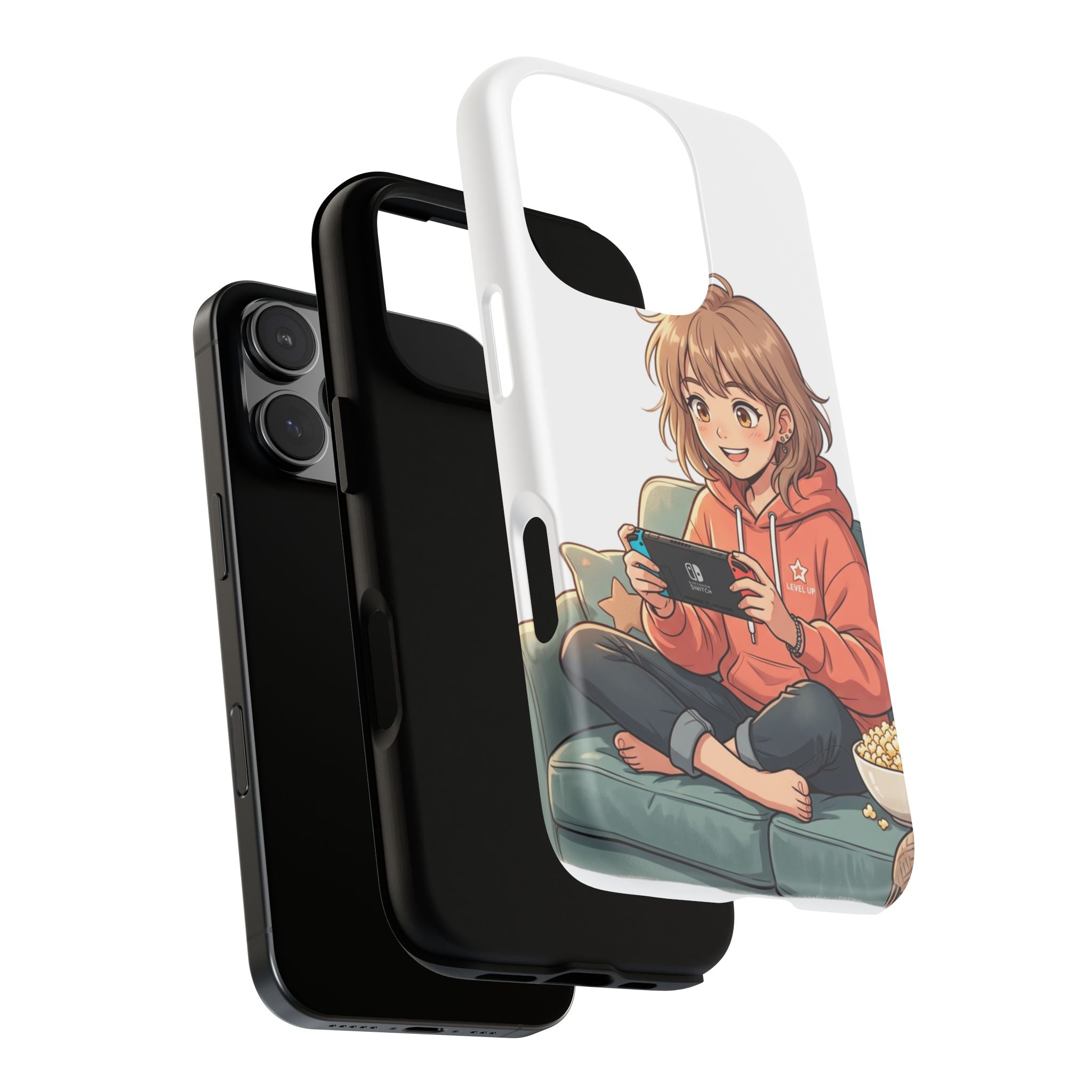 Gamer Girl Phone Case — Cute Anime Console Player Design